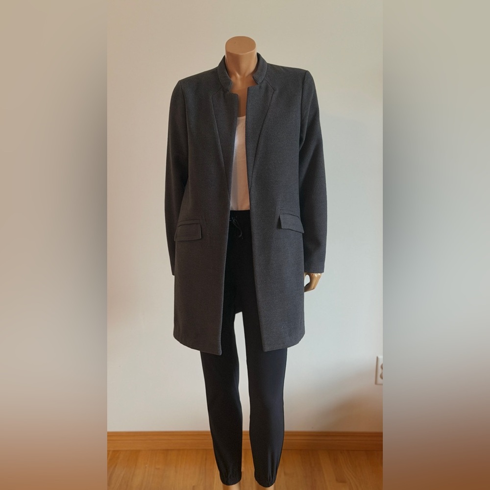 H by Halston Charcoal Blazer Coat
